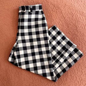 Checkered Wide Leg Pants